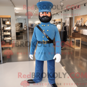 Mascotte de soldat bleu de...