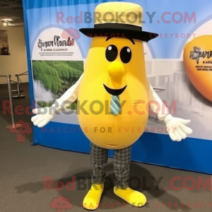 Gul squash-maskotdraktfigur...