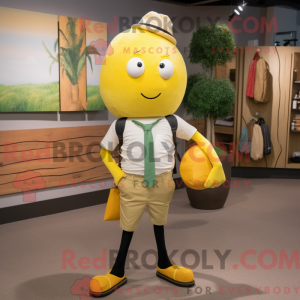 Geel Squash-mascottekostuum...
