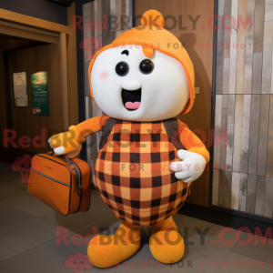 Orange hermelin maskot...