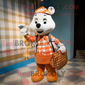 Orange hermelin maskot...