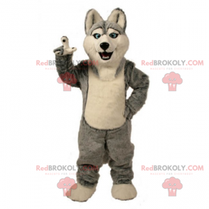 Mascote animal de bloco de gelo - Husky - Redbrokoly.com