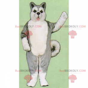 Mascote animal de bloco de gelo - Husky Cinzento -