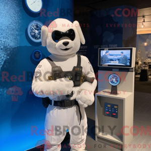 White Navy Seal mascot...