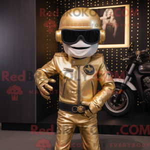 Guld Champagne maskot...