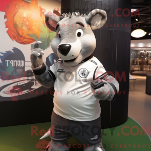 Sølv Tapir-maskotdraktfigur...