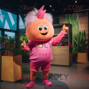 Pink Mango maskot kostume...