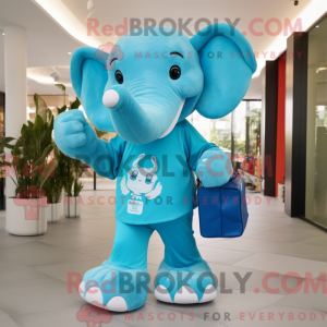 Cyan Elephant maskot...