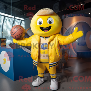 Gul Basketball Ball Maskot...