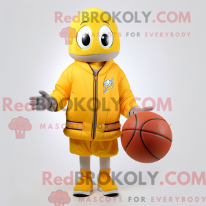 Gul Basketball Ball Maskot...