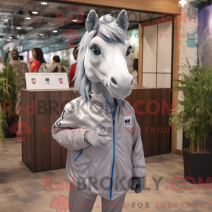 Grijze paard mascotte...