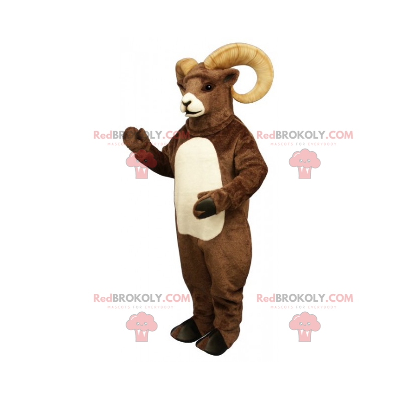 Nutztier Maskottchen - Widder große Hörner - Redbrokoly.com Nutztier Maskottchen - Widder große Hörner - Redbrokoly.com