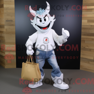 White Devil maskot kostume...