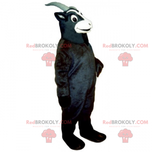 Mascotte animaux de la ferme - Bouc noir - Redbrokoly.com