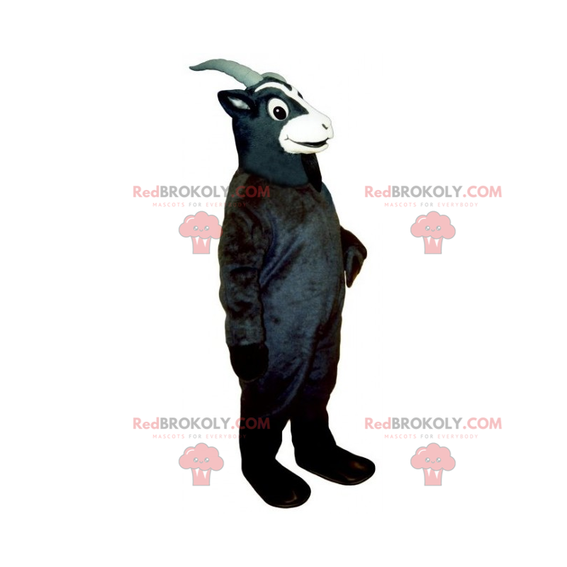 Mascotte animaux de la ferme - Bouc noir - Redbrokoly.com
