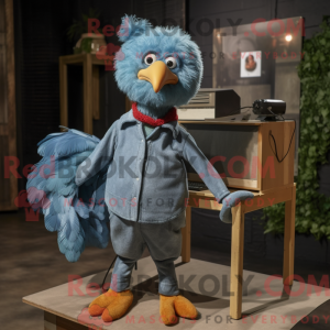 Blaues Huhn Maskottchen...