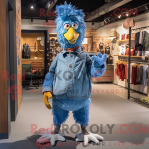 Blå kylling maskot kostume...