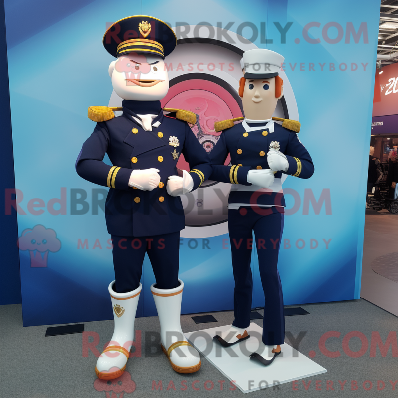 Fantasia de mascote Navy Ring Master com macacão e smartwatches - Mascotes mestres do ringue - REBROKO_242245 - RedBrokoly.com