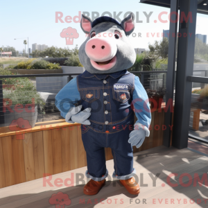 Navy Pig-maskotdraktfigur...