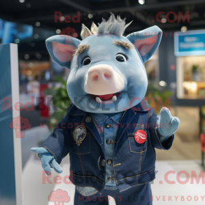Navy Pig-maskotdraktfigur...