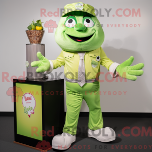 Lime Green Ice Cream mascot...
