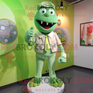 Lime Green Ice Cream mascot...