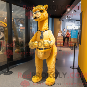 Gul Camel maskot kostume...