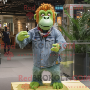 Lime Green Orangutan mascot...