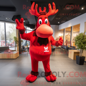 Red Moose mascottekostuum...