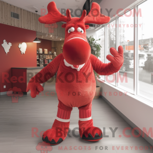 Red Moose-maskotdraktfigur...