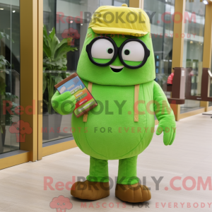 Postava maskota Lime Green...