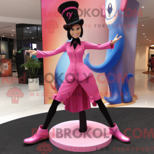 Pink Ring Master maskot...