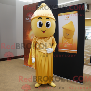 Gold Apricot mascot costume...