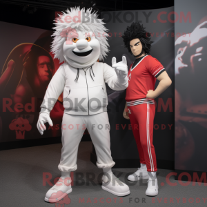 Hvid Knife Thrower maskot...