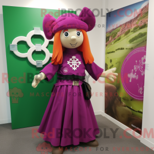 Magenta Celtic Cross maskot...