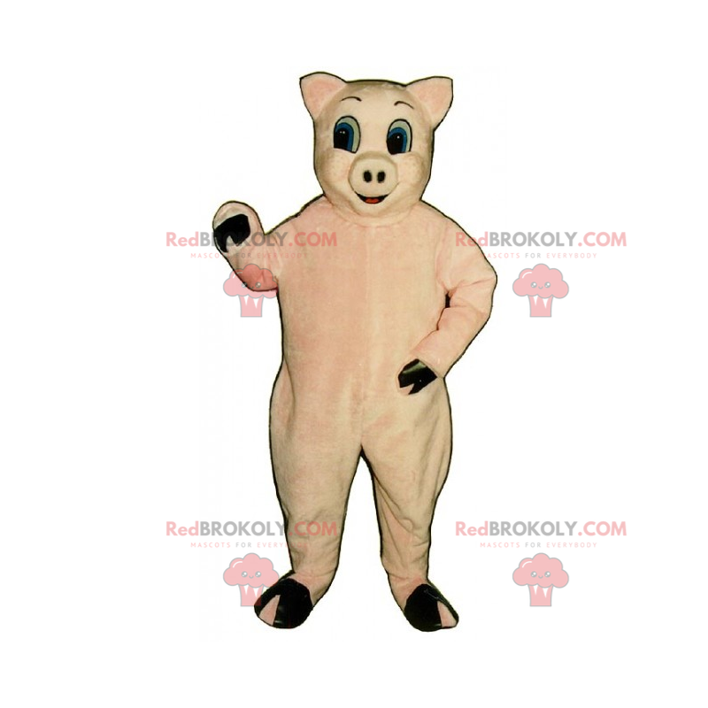 Husdyr maskot - lyserød gris - Redbrokoly.com