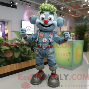 Olive Clown-mascottekostuum...