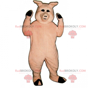 Nutztier Maskottchen - Lächelndes Schwein - Redbrokoly.com