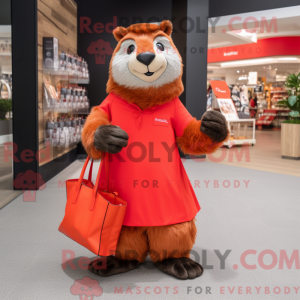 Rød murmeldyr maskot...