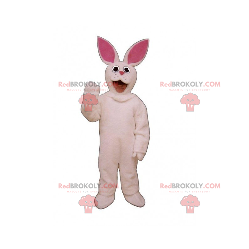 Farm animal mascot - White rabbit - Redbrokoly.com