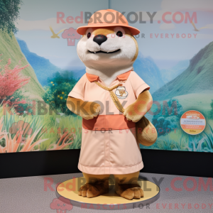 Peach Otter mascot costume...