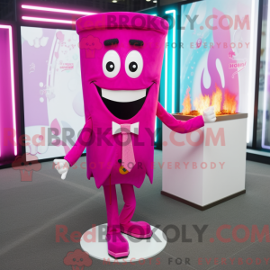 Magenta duftlys maskot...