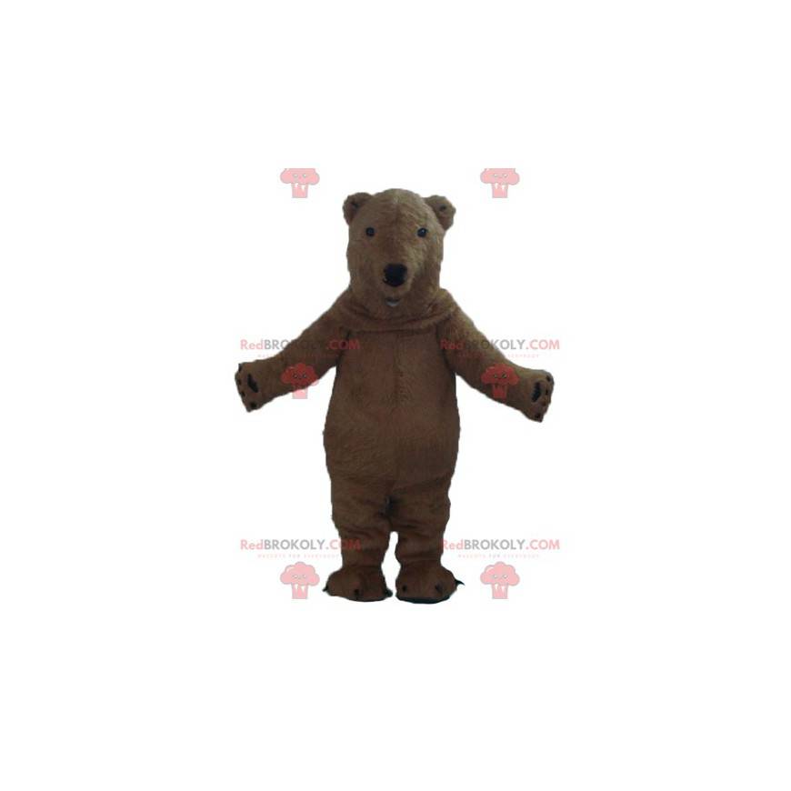 Mascote urso marrom muito bonito e realista - Redbrokoly.com