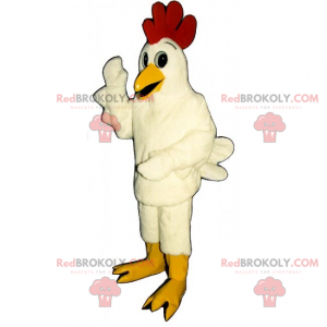 Mascota animal de granja - gallina blanca - Redbrokoly.com