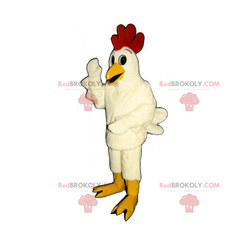 Husdyr maskot - Hvid høne - Redbrokoly.com Husdyr maskot - Hvid høne - Redbrokoly.com