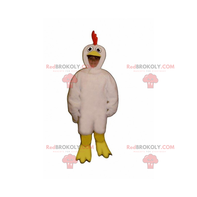 Nutztier Maskottchen - Crested weiße Henne - Redbrokoly.com Nutztier Maskottchen - Crested weiße Henne - Redbrokoly.com