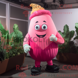 Pink Beet maskot kostume...