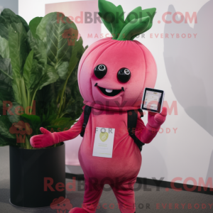 Rosa Beet-maskotdraktfigur...
