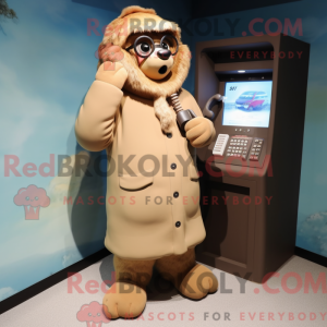 Tan Phone-maskotdraktfigur...
