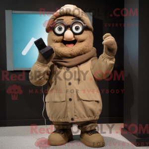 Tan Phone mascot costume...